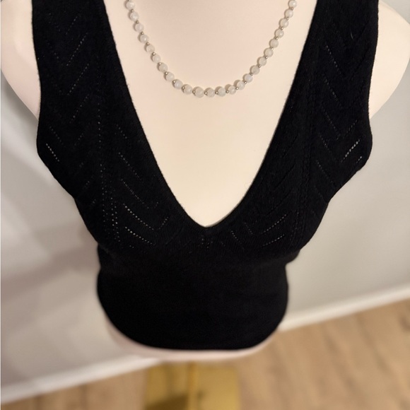 💎Naked Cashmere ALEXIA POINTELLE V-NECK TANK! NEW WITHOUT TAGS! STUNNING! SOFT!! - Picture 8 of 13